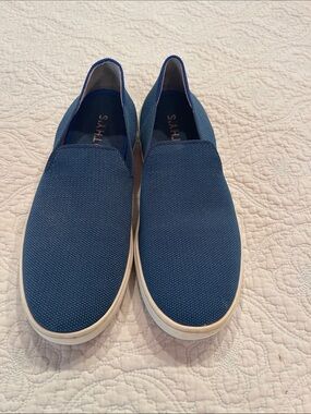 Rothy's Navy Knit Slip-On Sneakers